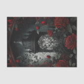 Gothic Cemetery Roos Garden met rood en zwart Tissuepapier (Voorkant)