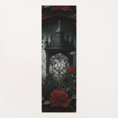 Gothic Cemetery Roos Garden met rood en zwart Yogamat (Voorkant)