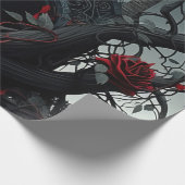 Gothic Cemetery Rose Garden Cadeaupapier (Hoek)