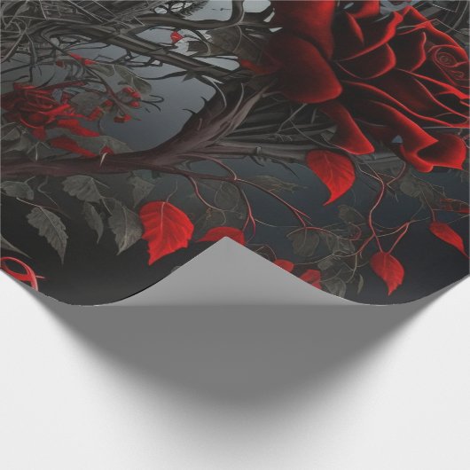 Gothic Cemetery Rose Garden Cadeaupapier (Hoek)