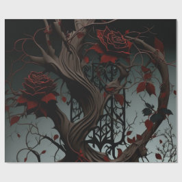 Gothic Cemetery Rose Garden Cadeaupapier