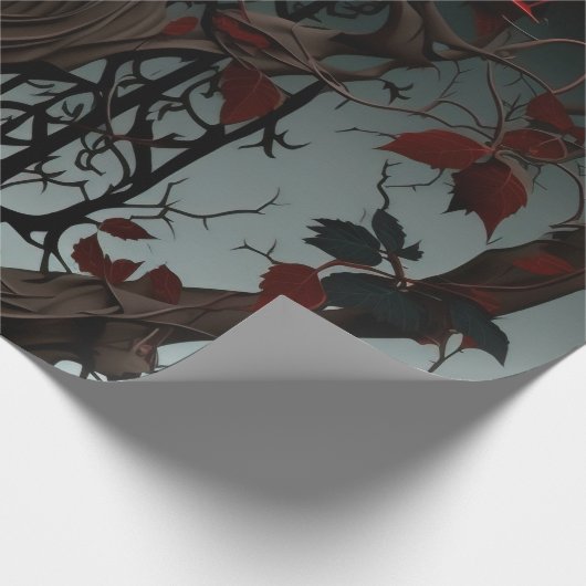 Gothic Cemetery Rose Garden Cadeaupapier (Hoek)