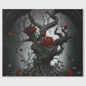 Gothic Cemetery Rose Garden Cadeaupapier (Vlak)