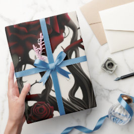 Gothic Cemetery Rose Garden Cadeaupapier