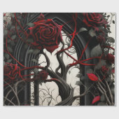 Gothic Cemetery Rose Garden Cadeaupapier (Vlak)