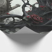 Gothic Cemetery Rose Garden Cadeaupapier (Hoek)