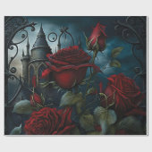 Gothic Cemetery Rose Garden Cadeaupapier (Vlak)