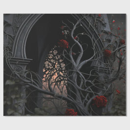 Gothic Cemetery Rose Garden Cadeaupapier