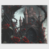 Gothic Cemetery Rose Garden Cadeaupapier (Vlak)