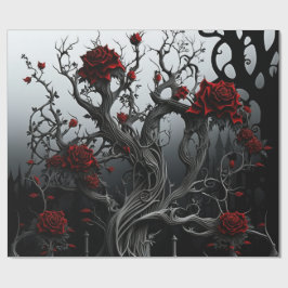 Gothic Cemetery Rose Garden Cadeaupapier