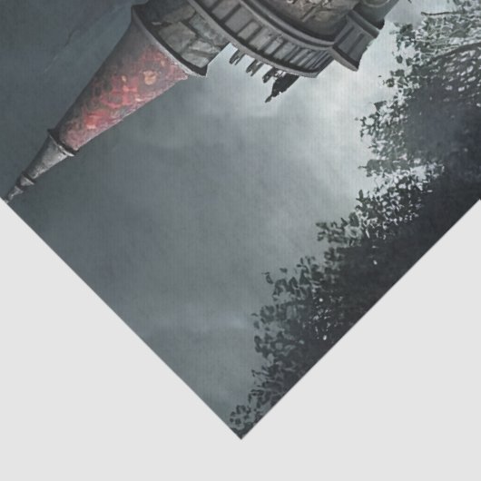 Gothic Cemetery Rose Garden Tissuepapier (Detail)