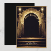Gothic Cemetery Scene Merry kerstvakanay Kaart (Voorkant / Achterkant)