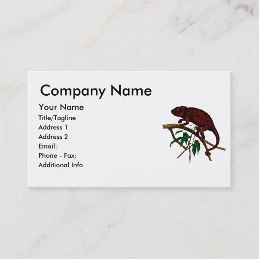 Gothic Chameleon Visitekaartje (Voorkant)