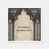 Gothic Chandelier Midnight Birthday Servet (Voorkant)
