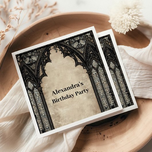 Gothic Chandelier Midnight Birthday Servet