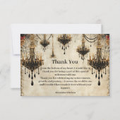 Gothic Chandelier Roses Birthday Bedankkaart (Voorkant)