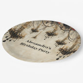 Gothic Chandelier Roses Birthday Papieren Bordje (Gekanteld)