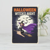 Gothic Charm Halloween Uitnodigen Kaart (Staand voorkant)