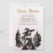 Gothic Cheers Heksen Volwassen Meisjes Nacht Hallo Kaart (Voorkant)