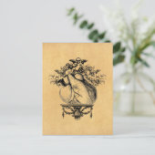 Gothic Cherubs en Heart Briefkaart (Staand voorkant)
