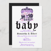 Gothic Chest Skull Halloween Gothic Baby shower Kaart (Voorkant / Achterkant)