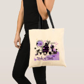 Gothic Chic Boo-tiful Paarse Halloween Budget Tote Bag (Voorkant (product))