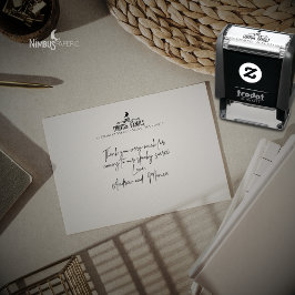 Gothic Chic Family Return Address Stamp Zelfinktende Stempel
