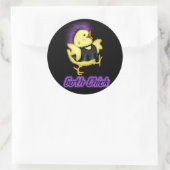 Gothic Chick Ronde Sticker (Tas)