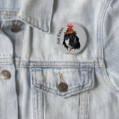 Gothic Chicken Gothic grunge Witchy Ronde Button 5,7 Cm (In situ)