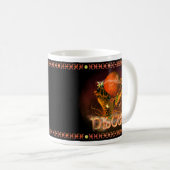 Gothic Chinese zodiaal astrology sign Pisces Koffiemok (Voorkant rechts)