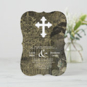  Gothic Christelijk Wedding Kaart (Staand voorkant)