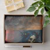 Gothic Christmas Bride | Dark Holiday Skeleton Art Tissuepapier (Geschenk)