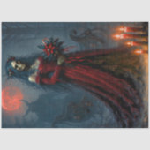 Gothic Christmas Bride | Dark Holiday Skeleton Art Tissuepapier (Voorkant)