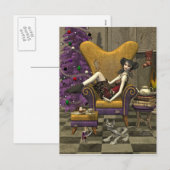 Gothic Christmas Briefkaart - "Wachten op de Kerst (Voorkant / Achterkant)