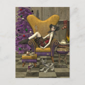 Gothic Christmas Briefkaart - "Wachten op de Kerst (Voorkant)