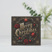 gothic christmas card kaart (Staand voorkant)