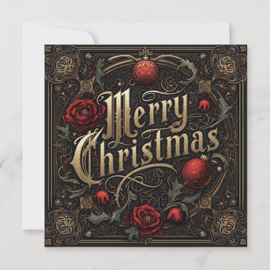 gothic christmas card kaart (Voorkant)