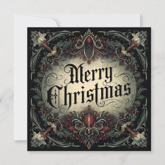 gothic christmas card kaart (Voorkant)