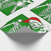 Gothic Christmas Coffee Skeleton Horror Cadeaupapier (Hoek)