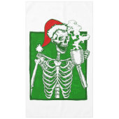 Gothic Christmas Coffee Skeleton Horror Tafelkleed (Voorkant)