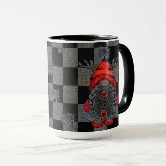 Gothic Christmas Gmone Check Classic Mok (Voorkant rechts)