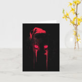 Gothic Christmas Nge Horror Cat Santa Hat Witchy X Kaart (Gele Bloem)