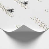 Gothic Christmas Skeleton Book Wrapping Paper Cadeaupapier (Hoek)