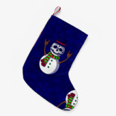 Gothic Christmas Skeleton Snowman Gothmas Creepmas Kleine Kerstsok (Voorkant (Hangend))