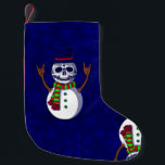 Gothic Christmas Skeleton Snowman Gothmas Creepmas Kleine Kerstsok<br><div class="desc">Kerst,  schedel,  skelet,  sneeuwman,  tophoed,  rock on,  heavy metal,  rockstar,  ugly christmas,  creepmas,  gothmas,  spookmas,  ugly xmas,  gothic,  gothic,  sneeuwvlokken</div>