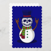 Gothic Christmas Skeleton Snowman Gothmas Kaart (Voorkant / Achterkant)