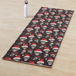 Gothic Christmas Skull Dark Holiday Fitness Yogamat