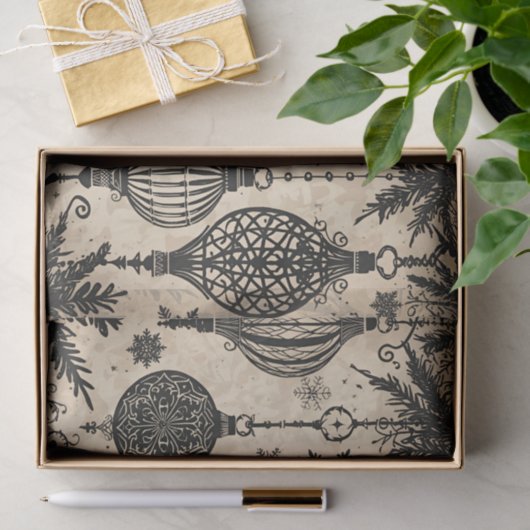 Gothic Christmas Tissue Paper Decoupage Tissuepapier (Geschenk)