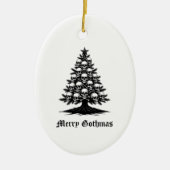 Gothic Christmas Tree II Keramisch Ornament (Voorkant)