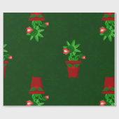 Gothic Christmas Venus Flytrap Spookmas Cadeaupapier (Vlak)